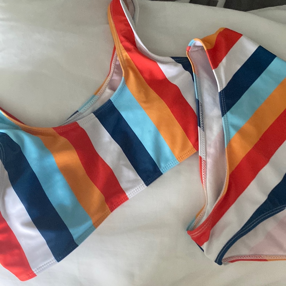 shein striped swimsuit!